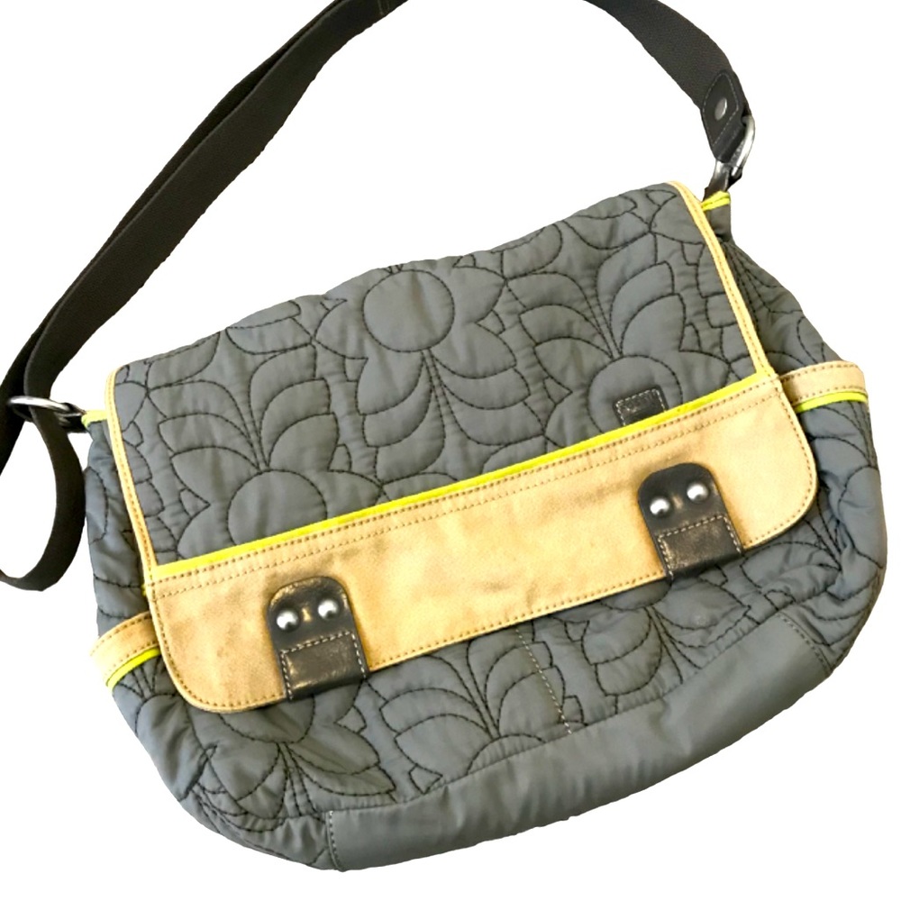 Fossil Key-Per quilted messenger bag